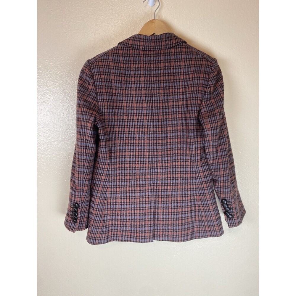 Veronica Beard Brown Plaid Double-Breasted Blazer - Picture 4 of 6